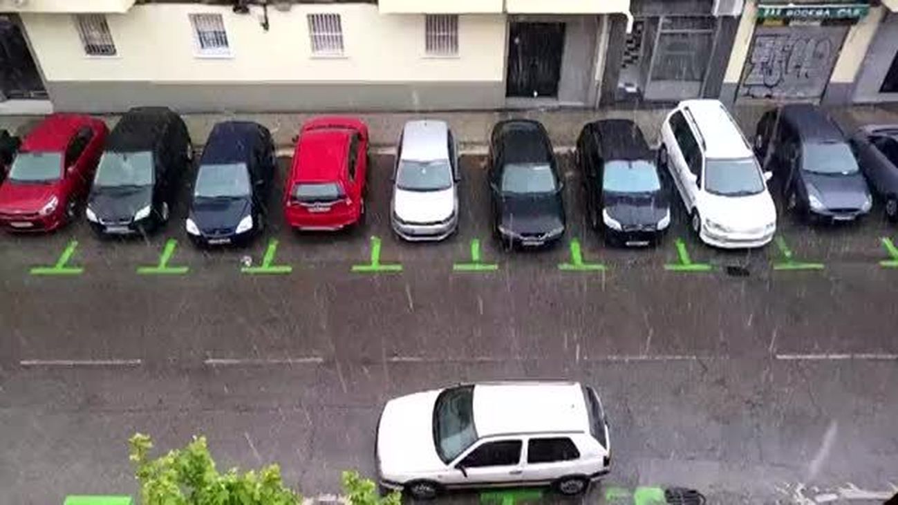 Granizo para despedir abril