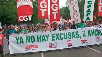 La educación pública madrileña irá a una huelga este lunes