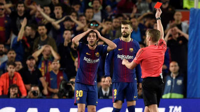 Cuatro partidos a Sergi Roberto por la agresión a Marcelo