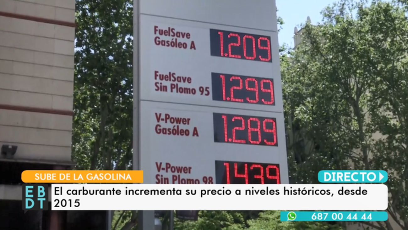 Sube el precio de la gasolina