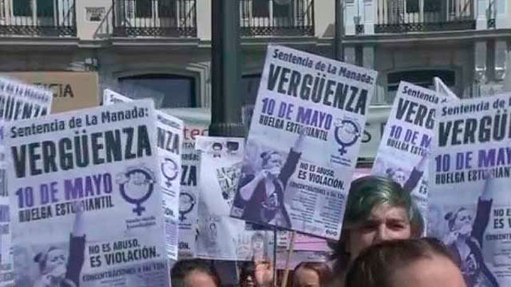 Movilizaciones de jóvenes contra el "machismo" de la sentencia a 'La Manada'