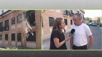 Una explosión de disolventes en Talamanca deja un herido leve y un piso destrozado