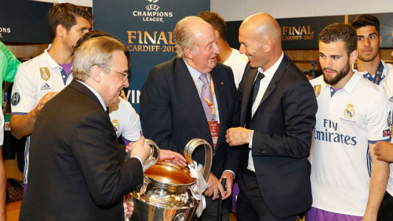 Rey Juan Carlos con el Real Madrid