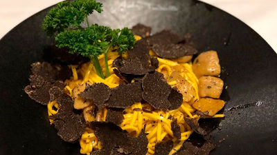 Espagueti Bosconara, la carbonara del bosque