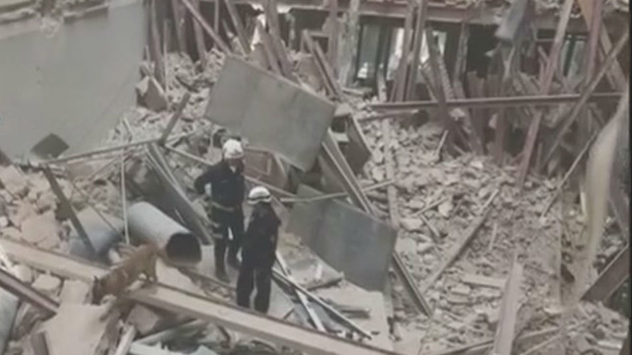 Derrumbe de un edificio de un edificio de Chamberí