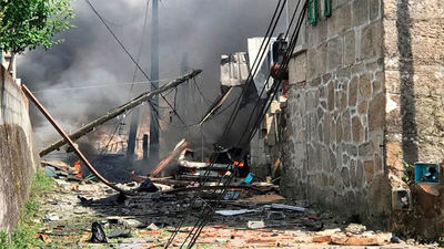 Al menos un muerto y 27 heridos en una explosión pirotécnica en Tui (Pontevedra)