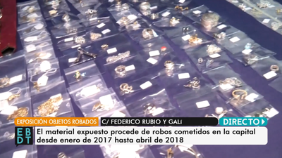 Objetos robados, a disposición de sus propietarios