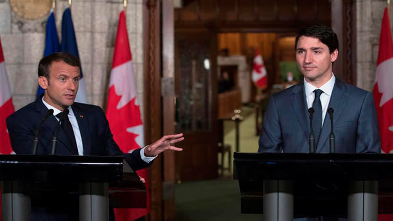 Trudeau y Macron dicen que seguirán siendo "educados" y "firmes" con Trump