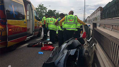 Muere un motorista al chocar con un vehículo en la A-5 en Madrid