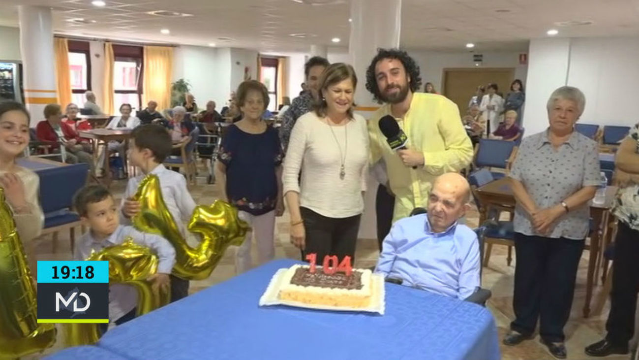 Justo celebra su 104 cumpleaños en familia
