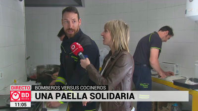 Bomberos contra cocineros, paella con un fin solidario