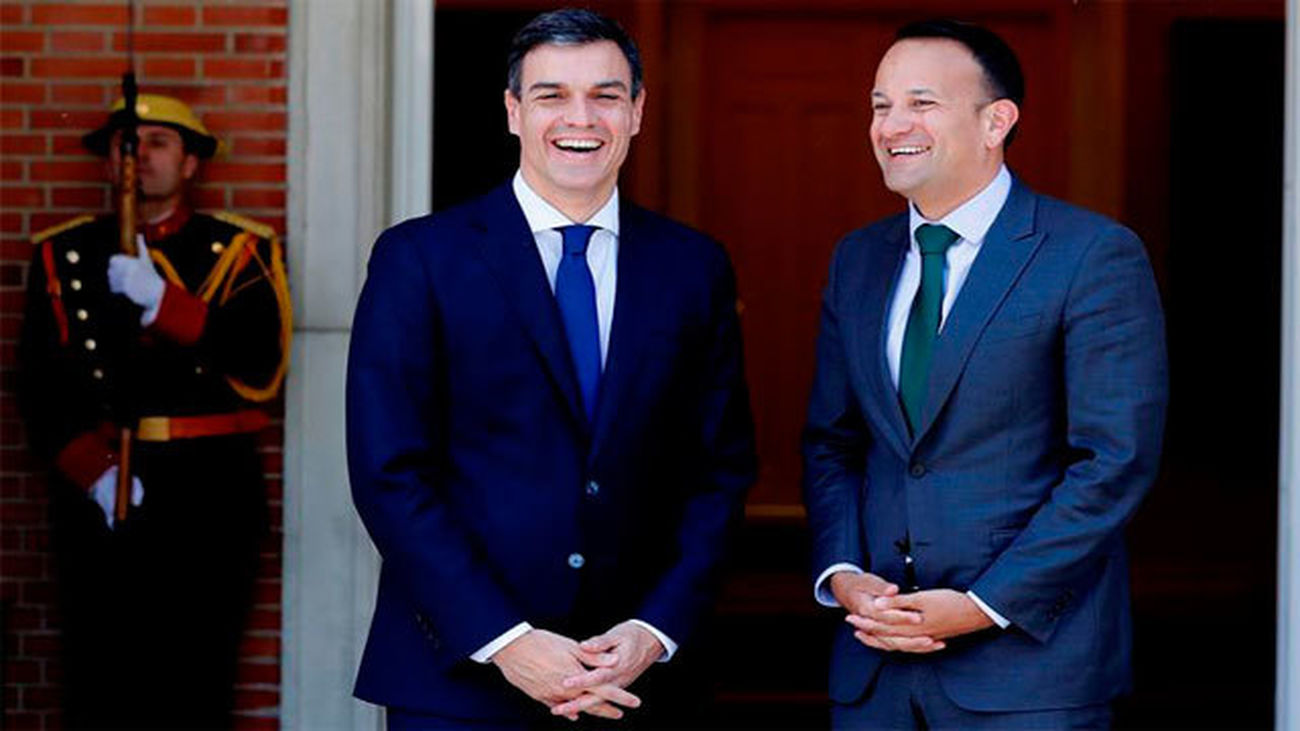 Pedro Sánchez recibe al primer ministro irlandés, Leo  Varadkar