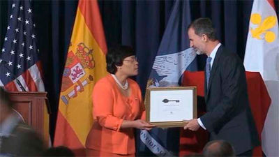 Los Reyes llegan a Nueva Orleans, primera escala de su visita a EEUU