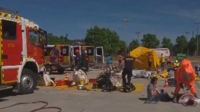 El Recinto Ferial de Las Rozas alberga un simulacro de accidente