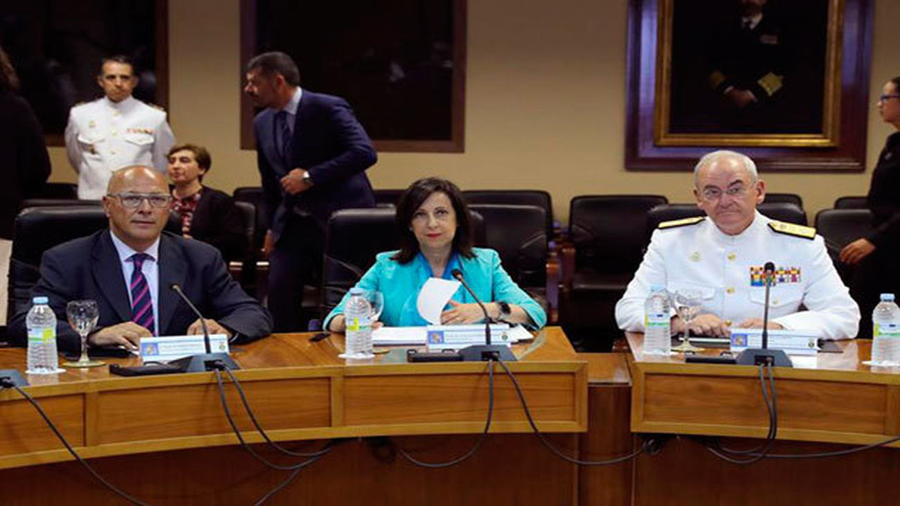 La ministra de Defensa Margarita Robles durante su reciente visita al Cuartel General de la Armada