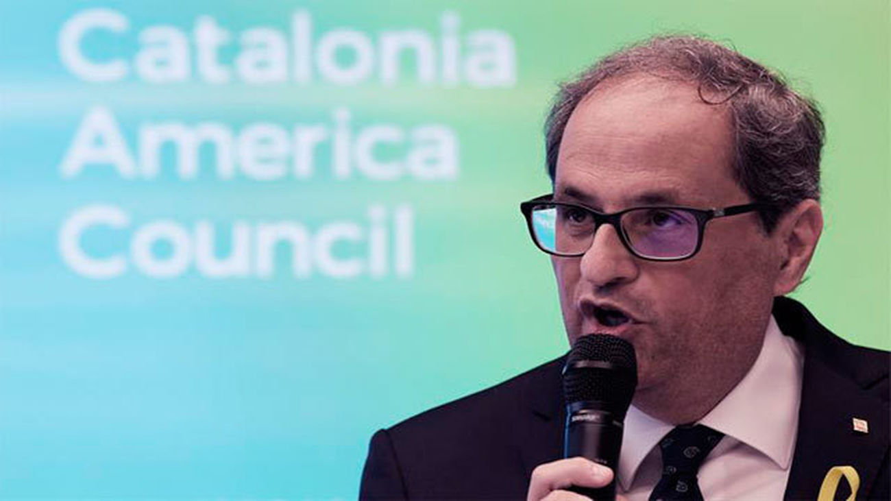 El presidente Quim Torra en la inauguración del Consejo Americano de Cataluña en Washington