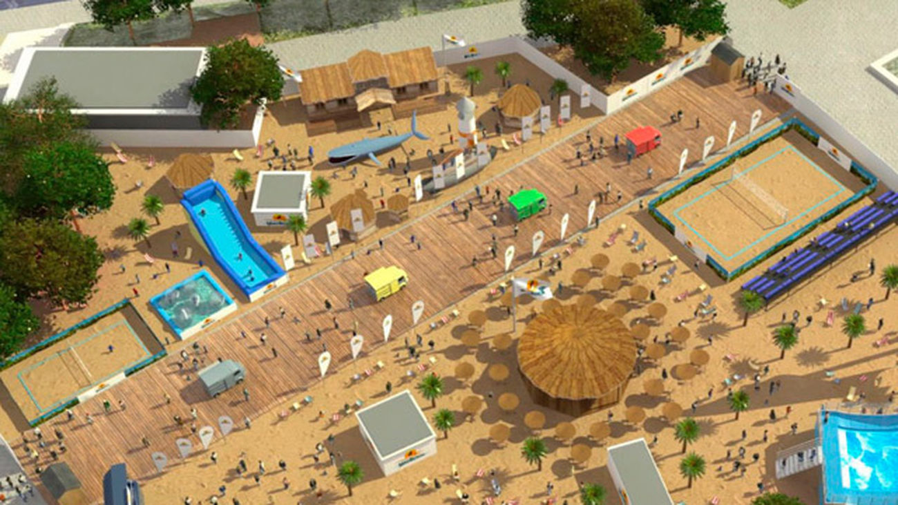 La playa urbana de la plaza de Colón, pendiente del visto bueno del ayuntamiento