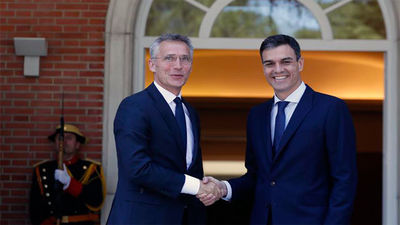 Pedro Sánchez recibe al secretario general de la OTAN