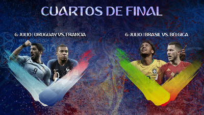 Brasil-Bélgica y Francia-Uruguay, en busca de las 'semis'
