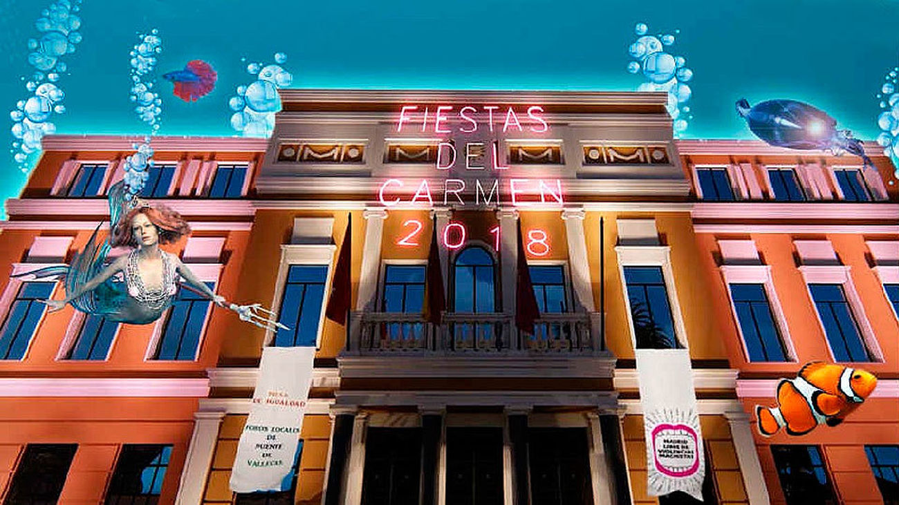 Cartel de las Fiestas del Carmen 2018 en Vallecas
