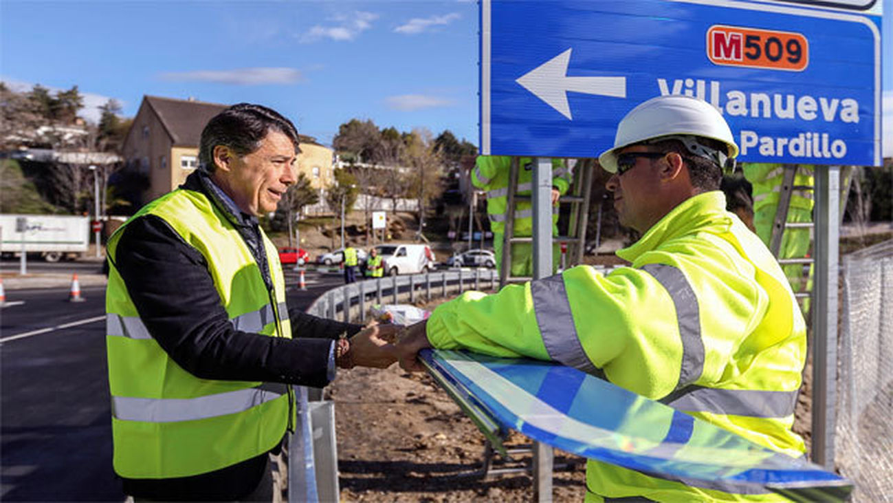 González inaugura la duplicación de la M-509 entre Villanueva del Pardillo y Majadahonda