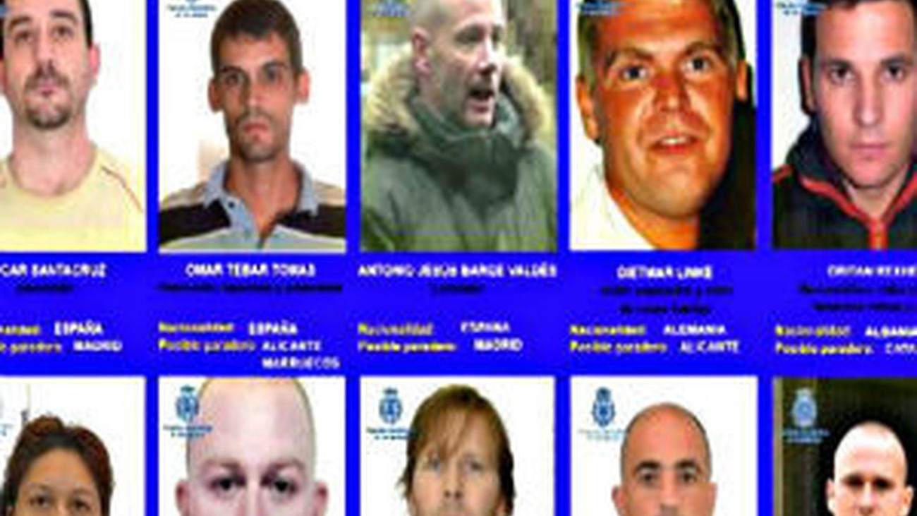 La Policía busca en España a diez fugitivos