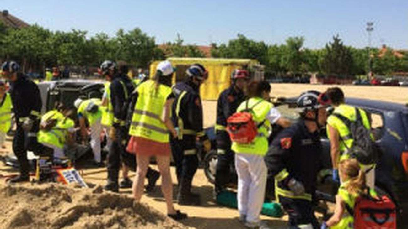 Simulacro de un accidente múltiple en Villaviciosa de Odón