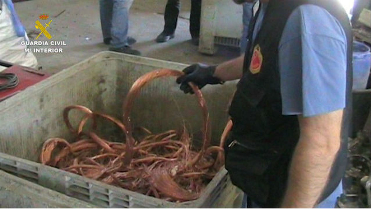 Nueve detenidos por el robo de una tonelada de cable de cobre