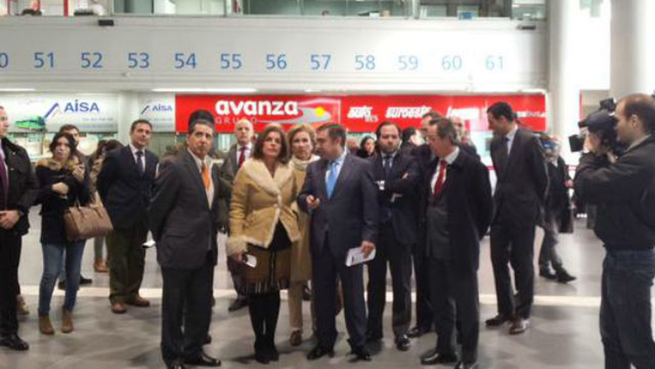 Ana Botella inaugura la remodelación de la estación sur de Madrid