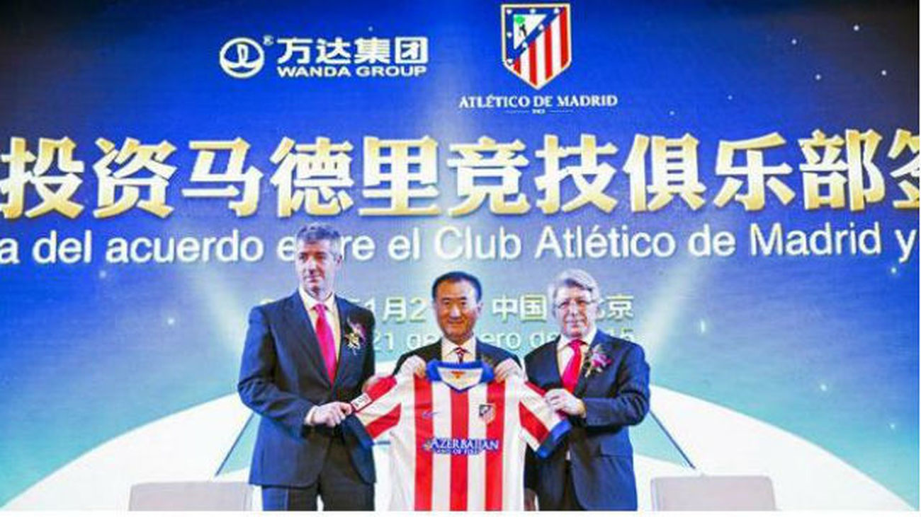 El Atlético hace oficial la venta del 20% del club a Wang Jianlin