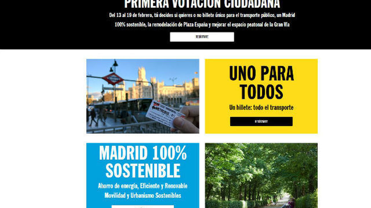 El Ayuntamiento de Madrid inicia una campaña para animar al voto en la consulta ciudadana