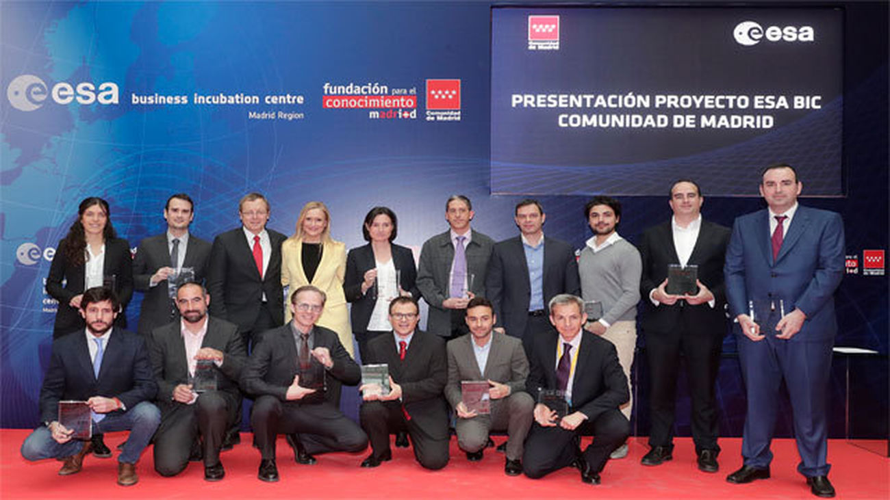 Cifuentes presenta el Centro de Incubación de Empresas de la Agencia Espacial Europea en Madrid