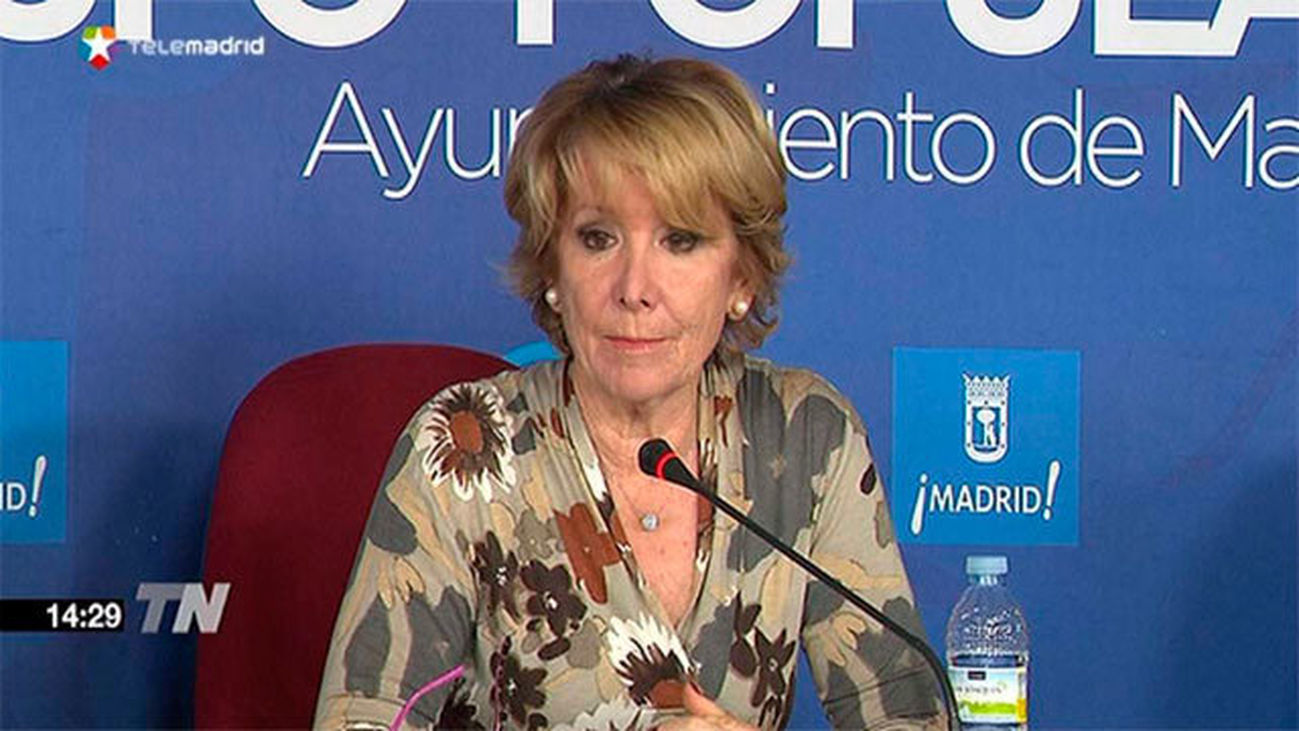Esperanza Aguirre acusa al equipo de Gobierno de Manuela Carmena de "arboricidio"