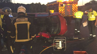 Heridos cuatro jóvenes de 20 años, dos muy graves, en un accidente en la M-40, en Pozuelo
