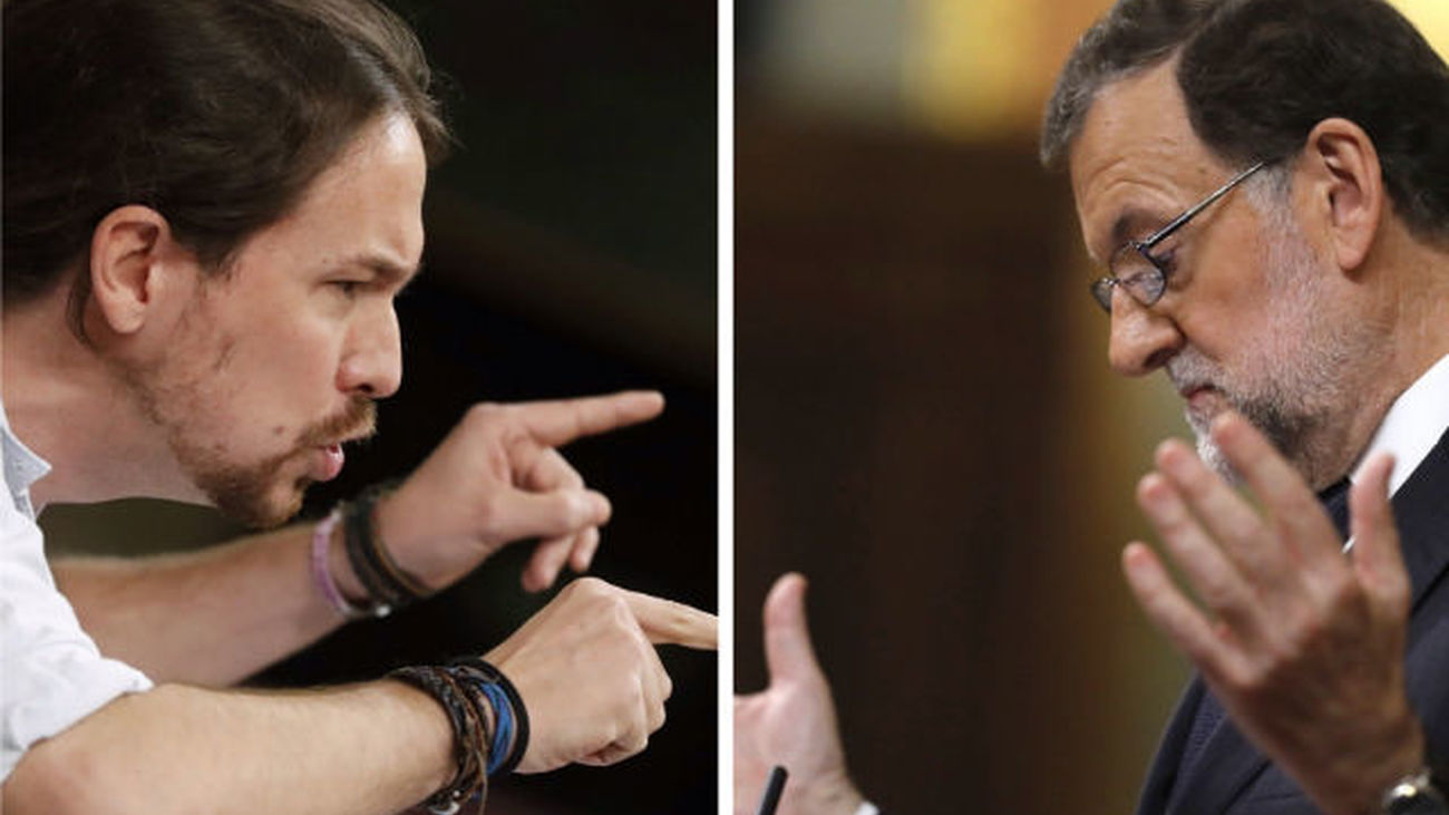 Iglesias dice que hay más "delincuentes potenciales" en el Congreso que fuera y Rajoy tira de retranca