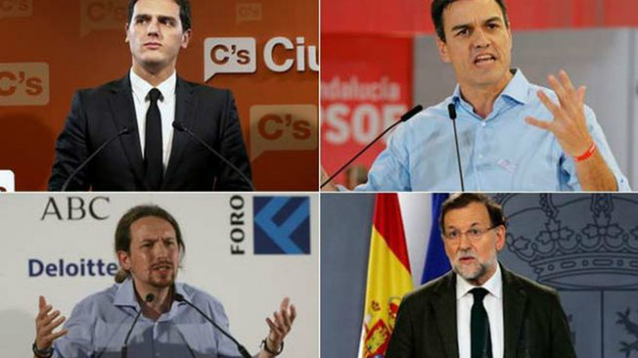 Información del Partido Popular, PSOE, Unidos Podemos y Ciudadanos