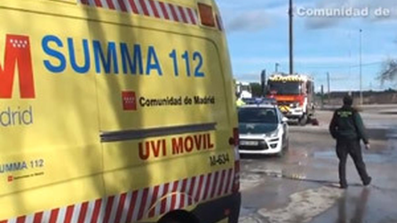 Muere al chocar la moto que conducía con un coche en Mejorada del Campo