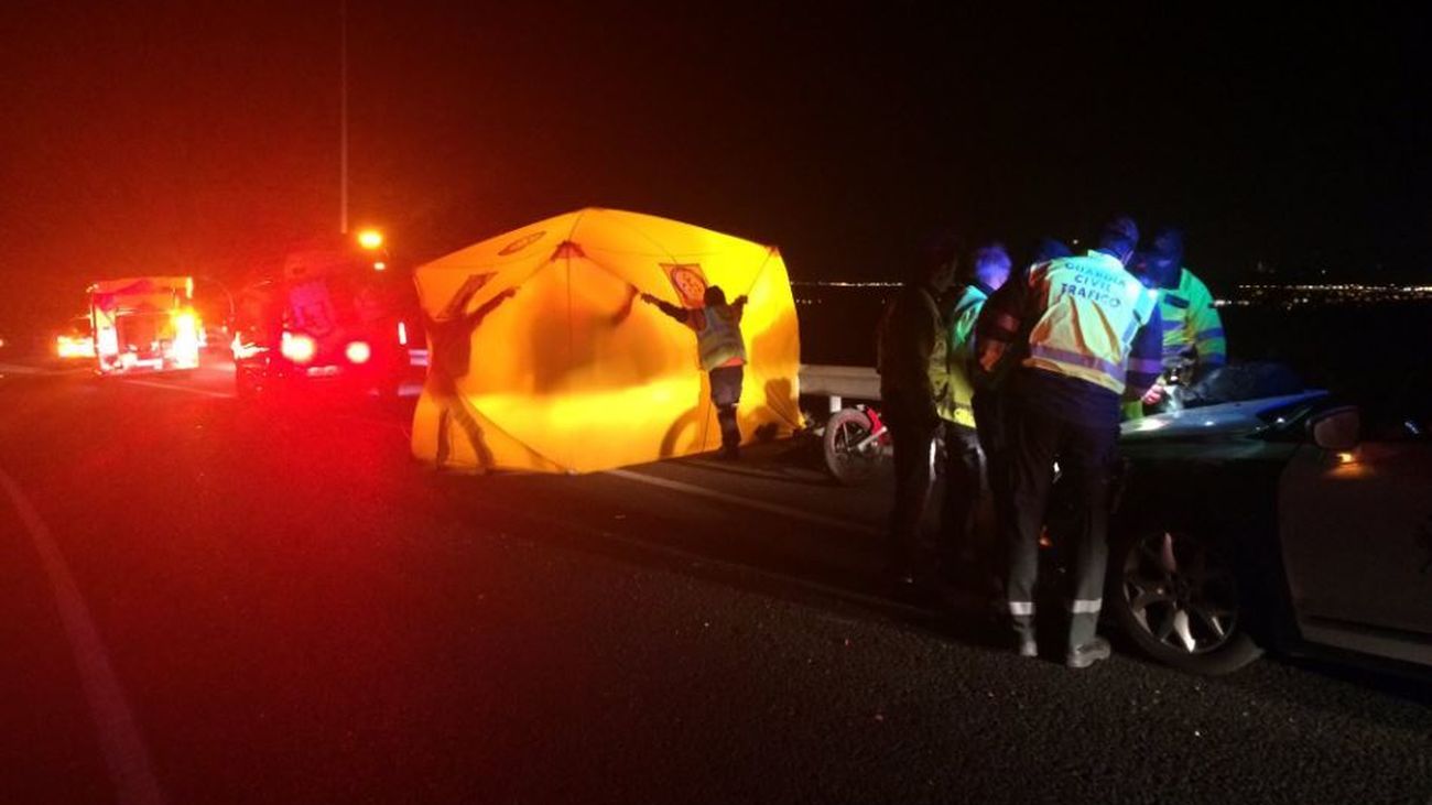 Muere un motorista en un accidente en la carretera de enlace M-31 con M-50