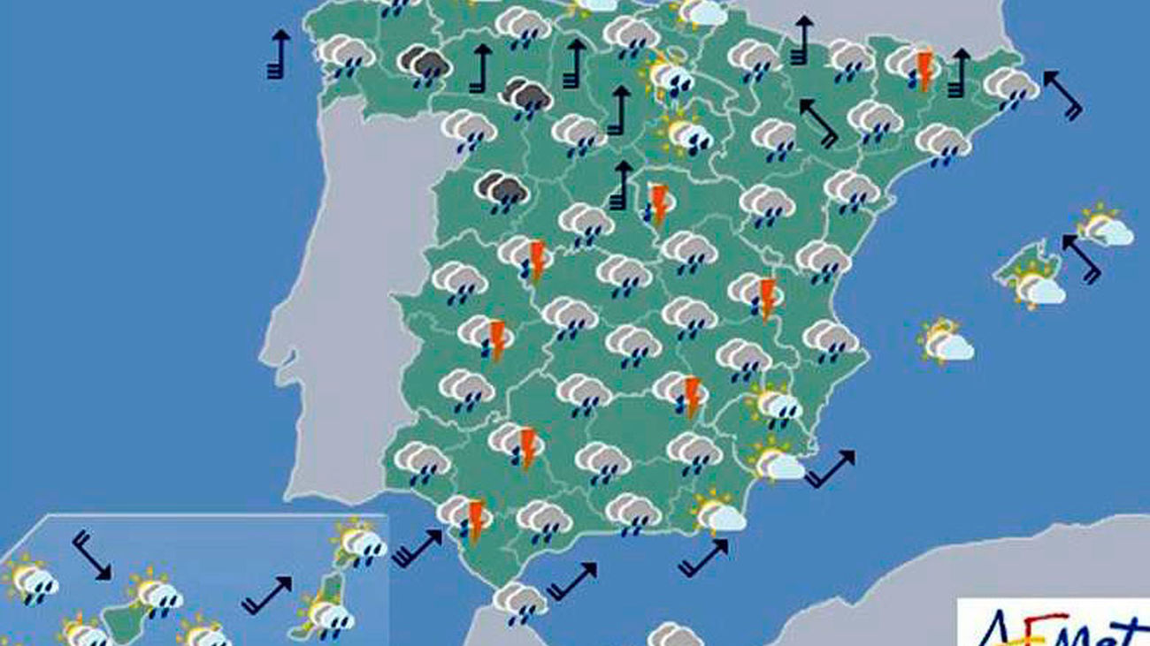 Nuboso con algunos chubascos