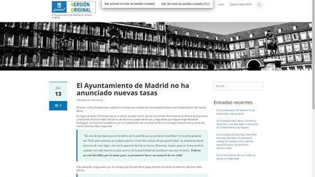 La declaración de bienes y actividades de los concejales del  Ayuntamiento de Madrid, entre ellos, la alcaldesa de la capital