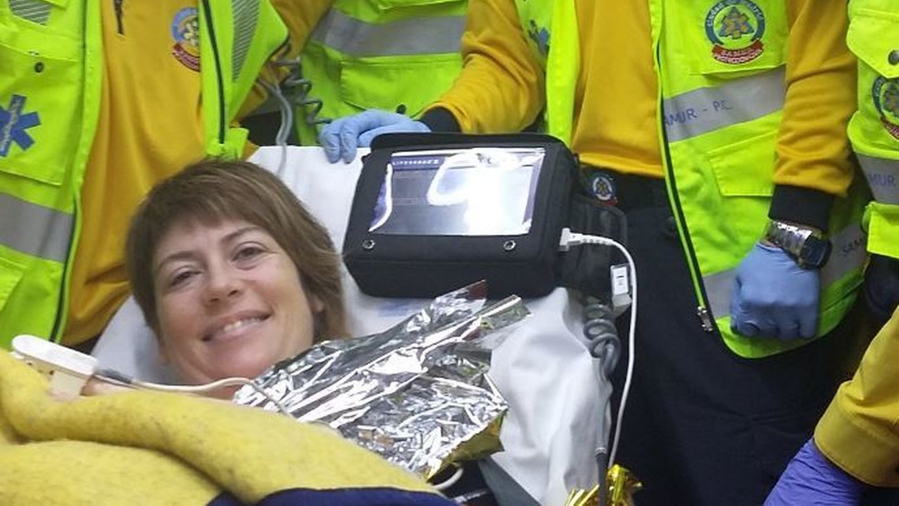 Una mujer da a luz en la M-30