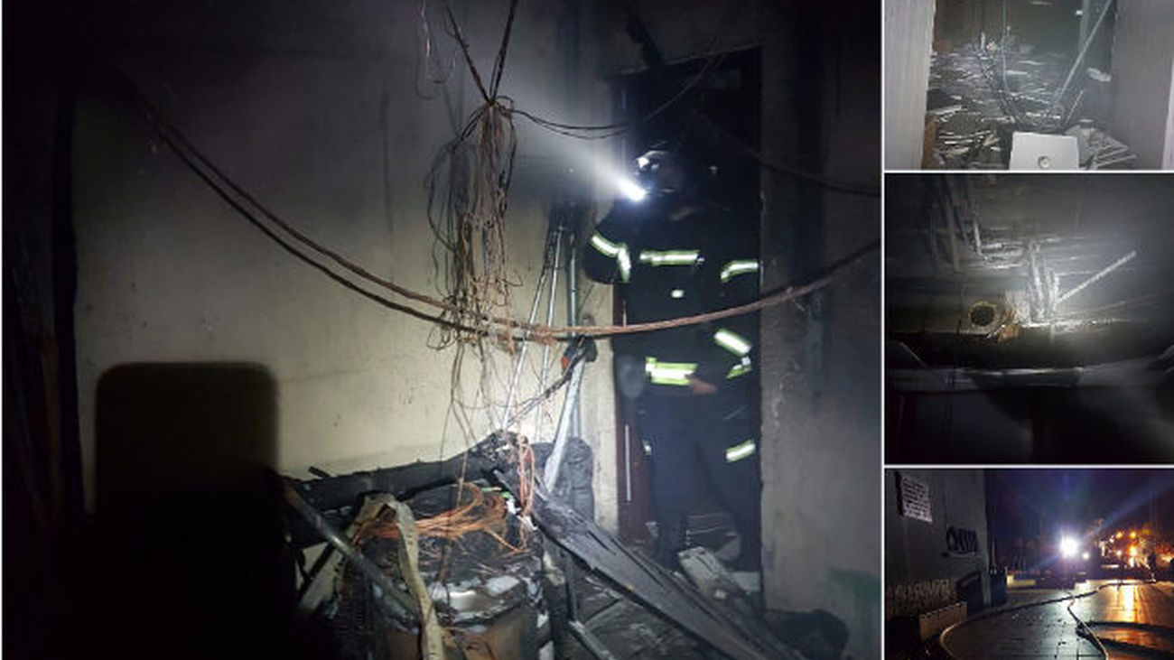 Arde el polideportivo municipal del barrio de La Concepción