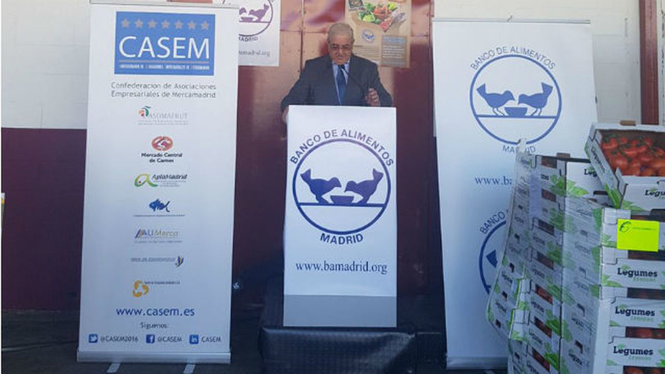 Entrevista a Francisco García, presidente de Banco de Alimentos, tras el acto solidario en Mercamadrid