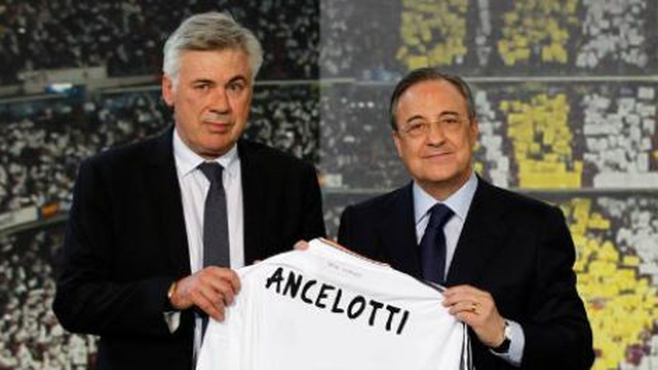Florentino Pérez despide a Ancelotti