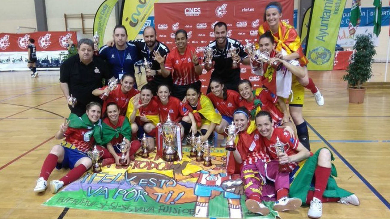 Futsi Atlético Navalcarnero femenino, hectpacampeón de la Copa de la Reina