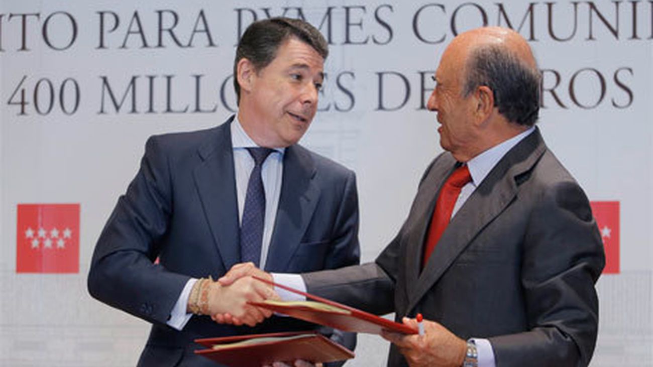 Gonzalez y Botín firma un convenio para facilitar la financiación de pymes madrileñas