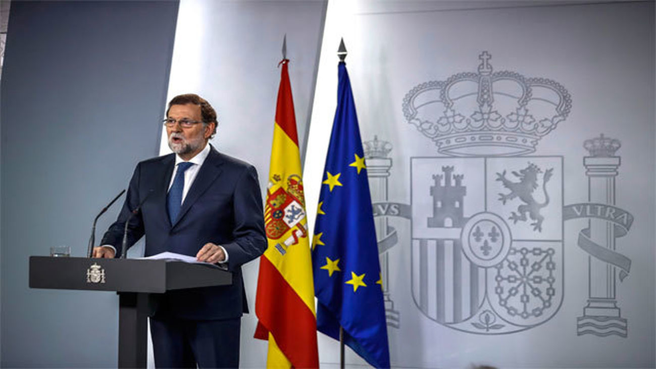 Mariano Rajoy comparece tras la reunión del Consejo de Ministros y asegura que se defenderá el "imperio de la ley"
