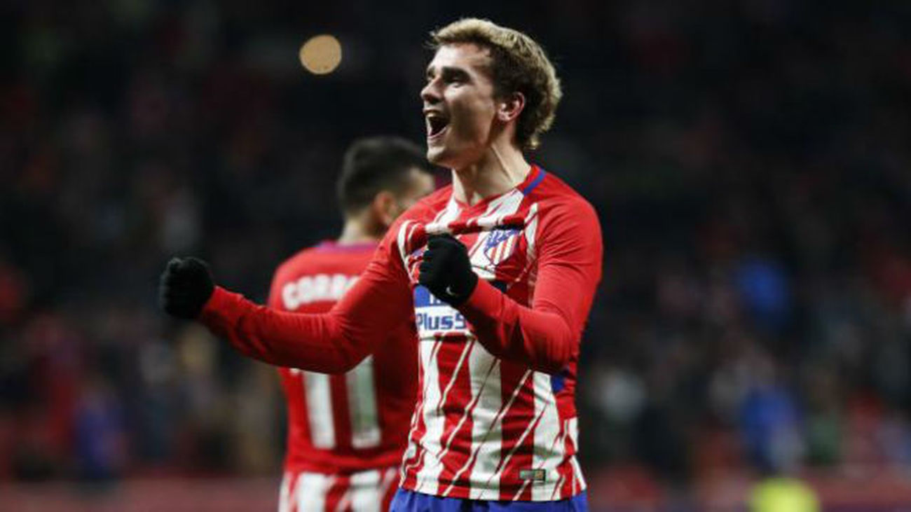 Montaje realizado con los cuatro goles que marcó Griezmann al 'Lega'