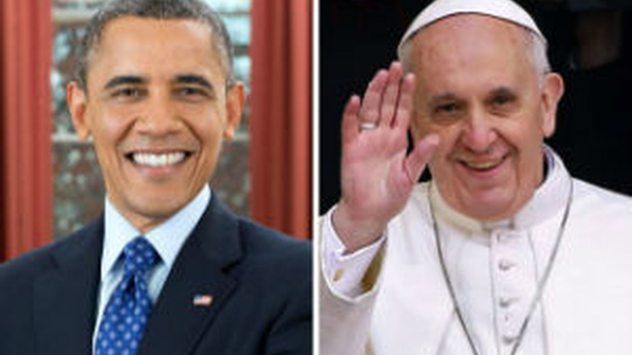 Primera reunión entre el papa Francisco y el presidente de EEUU, Barak Obama