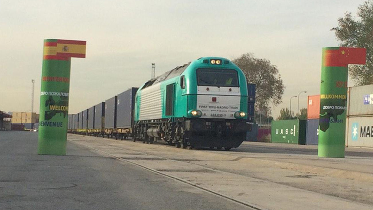 Recala en Madrid el primer tren de mercancías directo entre España y China, que tiene el recorrido más largo del mundo